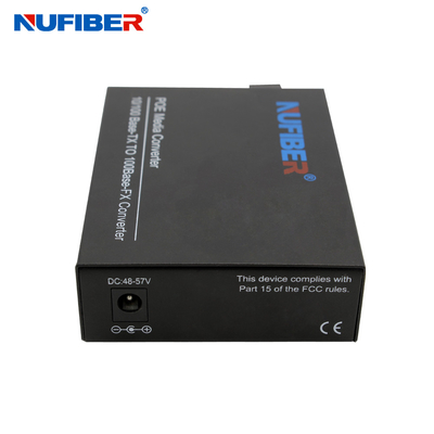 OEM 10/100Mbps POE RJ45 naar SC Fiber Media Converter Dual Fiber SM 1310nm 20km IEEE802.3af/bij 30W POE Media Converter
