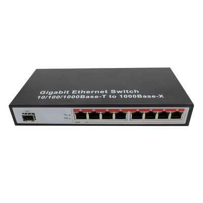 OEM Gigabit SFP Ethernet Switch 10/100/1000Mbps 8 RJ45 tot 1000M Slot Optische SFP Ethernet Switch