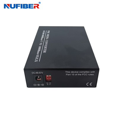 Gigabit POE 15W SFP naar RJ45 Optische mediaconverter 100/1000Mbps SFP naar UTP POE mediaconverter