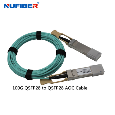 QSFP28 aan QSFP28 Kabel 1m60m van AOC 850nm 100G SR4 de SPELD van OM3 MTP MPO VCSEL