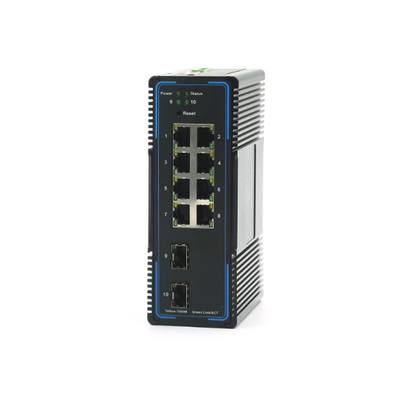 Industriële Ethernet beheerde POE Schakelaar L2 8x10/100/1000base-t 2x1000base-x SFP