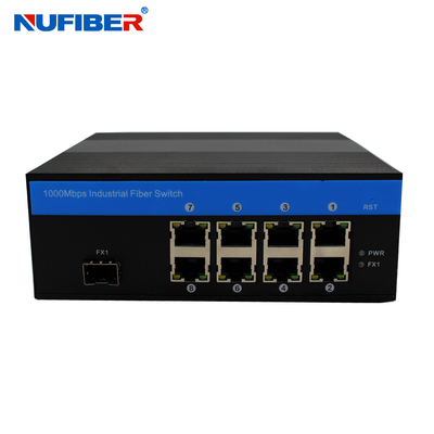 Industriële Beheerde Gigabit Ethernet-Schakelaar met 8 UTP 1 SFP-Haven