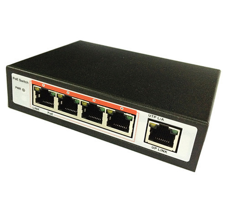 4 POE 1 Aangedreven de Schakelaar48vdc Ethernet Schakelaar van de Vezelhaven POE