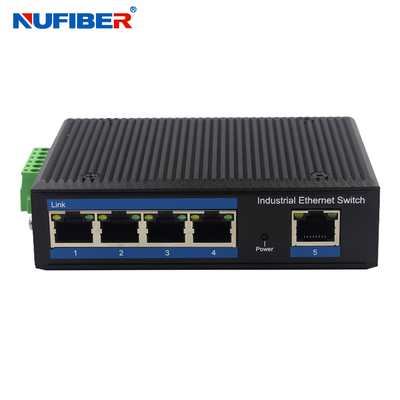 IP40 DIN-het Spoor zet Hub 5 van de Netwerkschakelaar de Interface van Haven opGigabit Rj45 UTP